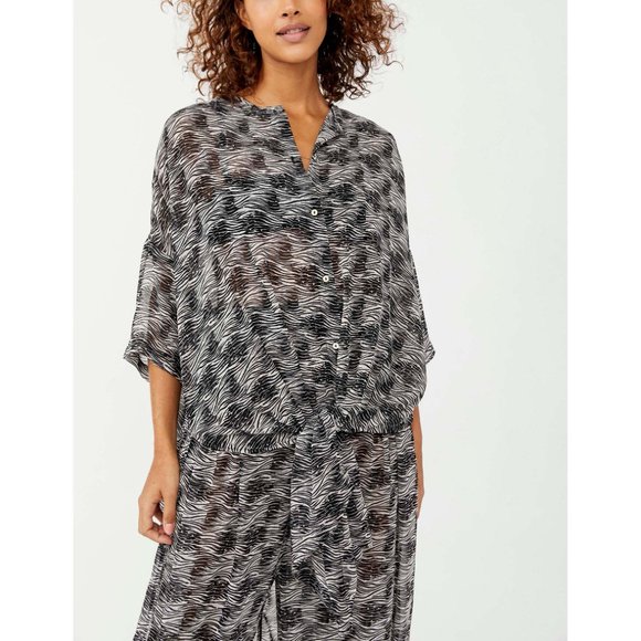 đLAST CHANCEđ NWT Free People More Chill Sleep Shirt / Zebra Combo - Picture 2 of 7